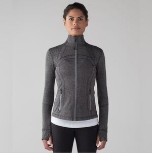 Lululemon Define Jacket Luon Chakra Jacquard V1 Black Battleship Size 6